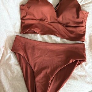 Zaful Terracotta Bikini Set